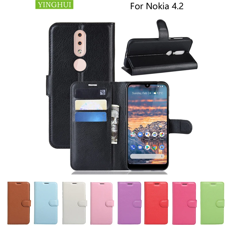 Чехлы для телефонов Nokia 4 2 TA 1157 1150 1133 1149 1152 Кожаный флип чехол кошелек защитный