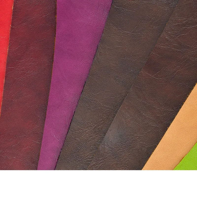 1.0 мм оптовая продажа Масляная блестящая кожа / синтетическая кожа для сумок / для обуви дивана ремня / качественная ткань на.