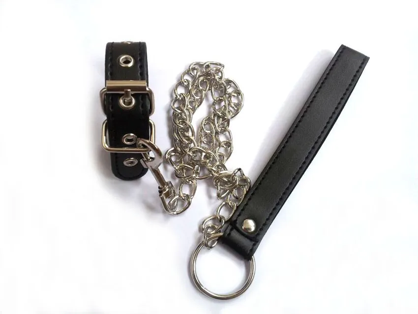 Горячая Распродажа пенис из искусственной кожи кольцо петуха набор цепи поводок