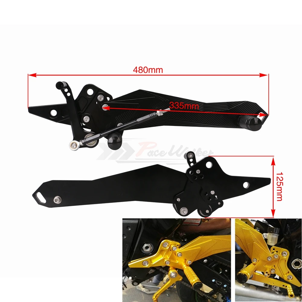 Подножка для мотоцикла с ЧПУ регулируемый задний комплект мотора подножки Kawasaki