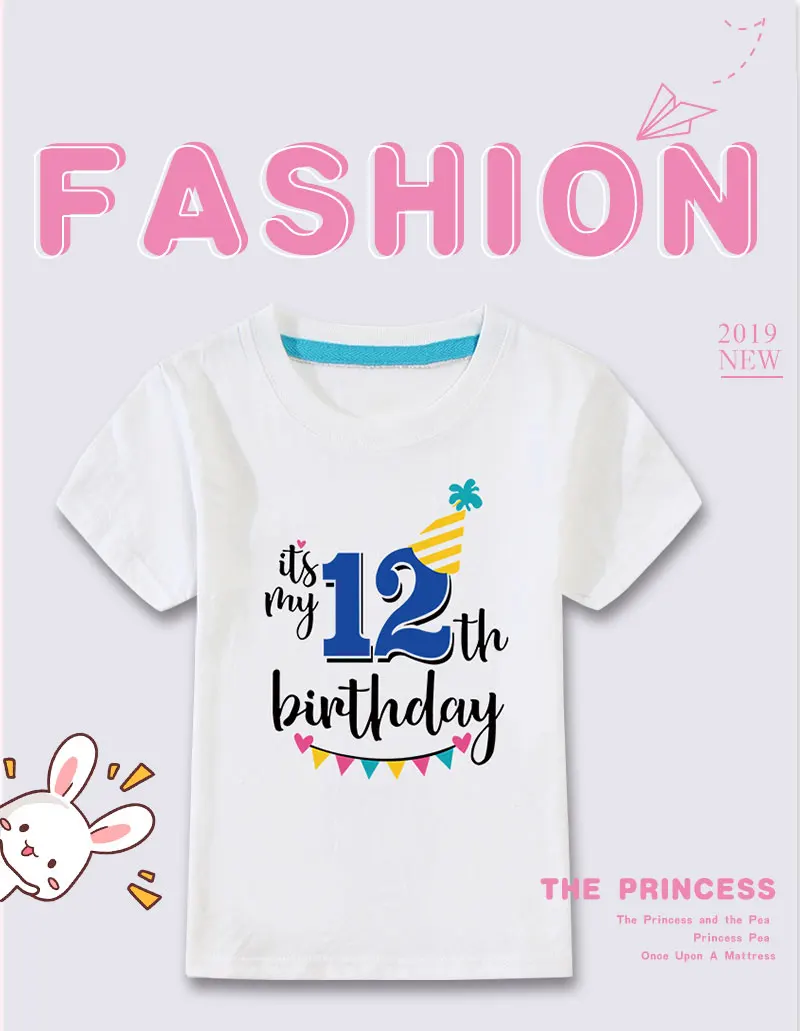 Boys Birthday Shirts 4 Years Summer Cotton T Shirt For Boys Kids Fashion Kids Clothes Cotton Children Clothes Kids White Shirt