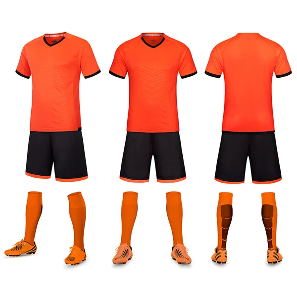 Футбольная форма для мальчиков football uniforms Пользовательский номер вашего номера высокого качества дышащий надпись на футболке - Цвет: orange 5017