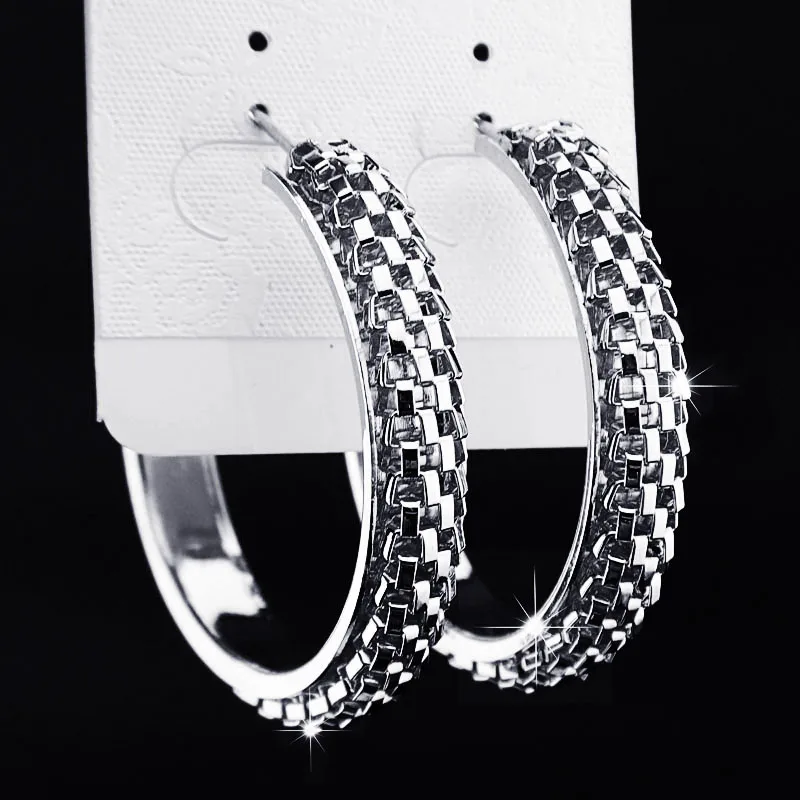 Модные ювелирные изделия золотистого и серебристого цвета Большие Цепи петли