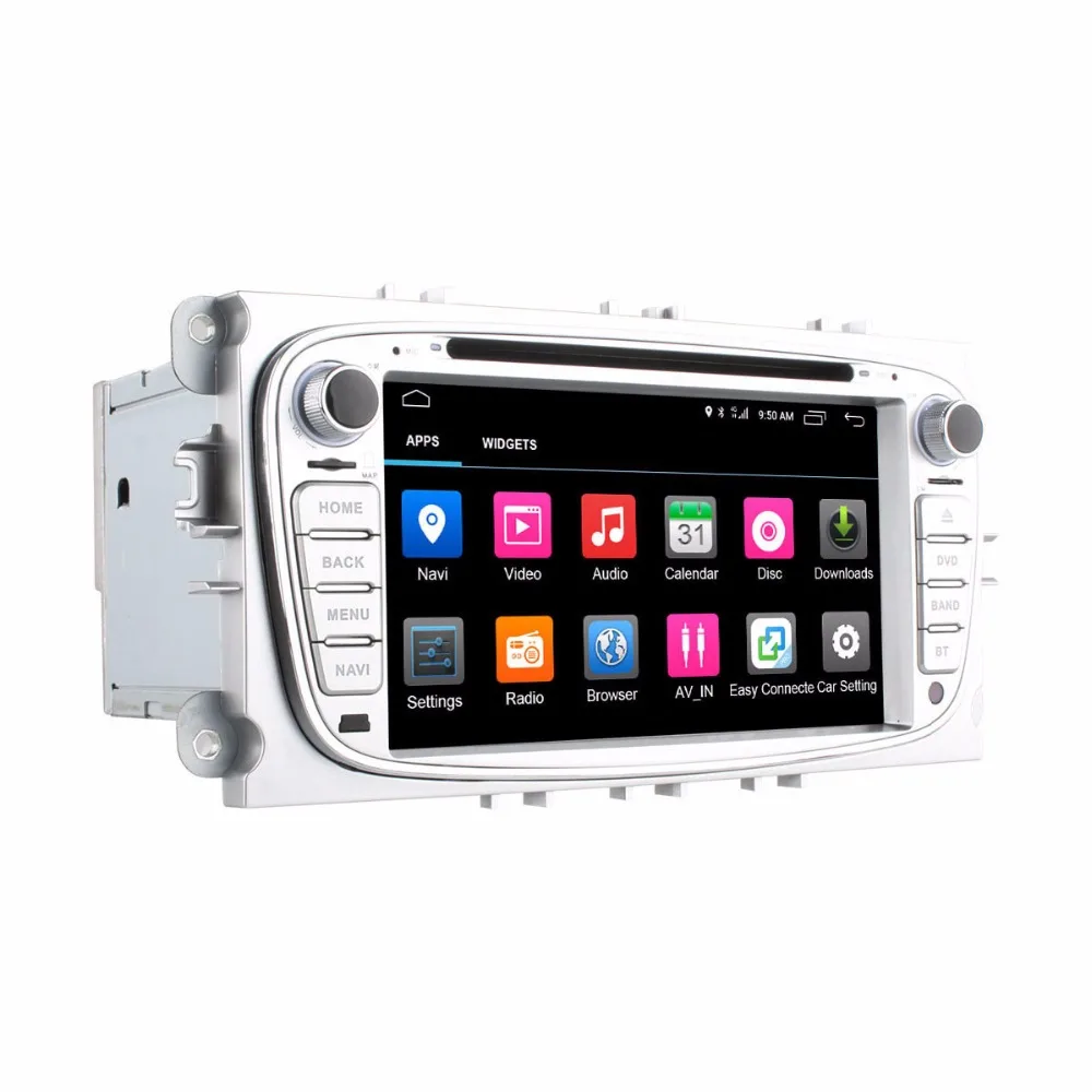 Восьмиядерный Android 6 0 2 Гб ОЗУ автомобильный DVD GPS радио плеер для Ford Mondeo Focus C S MAX 2007