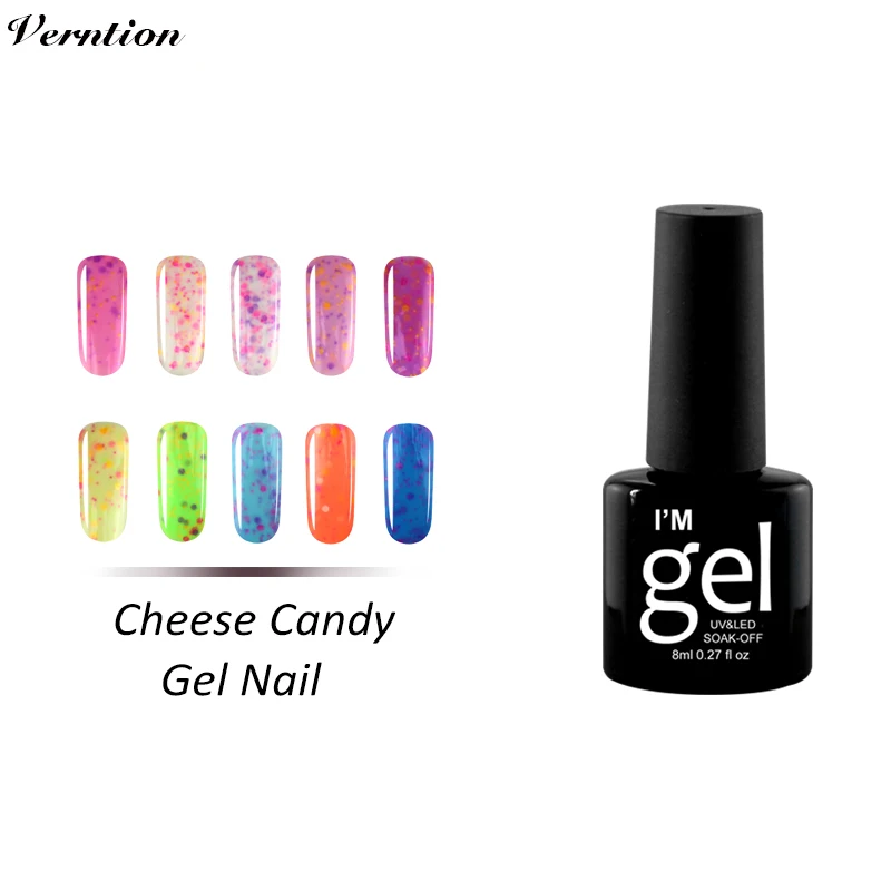 Verntion UV LED DIY Дизайн ногтей Vernis салон Lucky Цвет сыр Гели для лак Долгое Soak Off Gel Лаки