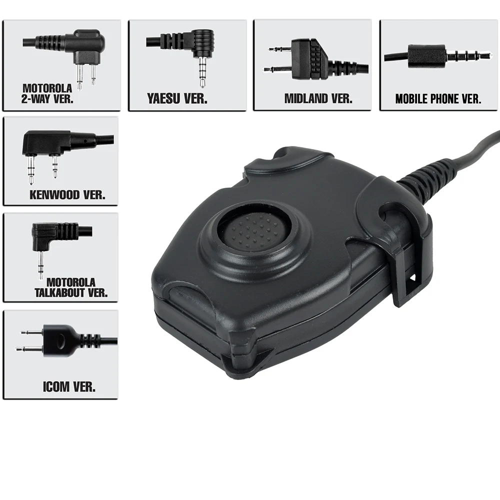 Z тактическая softairsoft Peltor PTT Военная гарнитура Ztac Airsoft аксессуары для наушников Kenwood