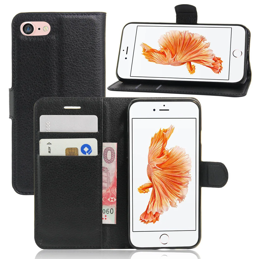 New Fashion Flip Case Cover for Iphone 7 Pu Leather Covers Wallet Cases Back Fundas | Мобильные телефоны и аксессуары