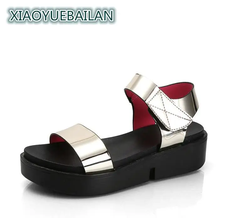 Новинка 2017 года женские летние сандалии на толстой подошве универсальная