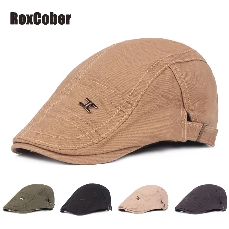 RoxCober Мужская и женская винтажная Кепка Newsboy s Ivy Golf Driving Sun Flat Cabbie хлопковые шапки