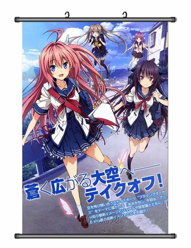 Японское аниме Ao no Kanata Four Rhythm Asuka Kurashina & Mashiro Arisaka домашний декор настенные