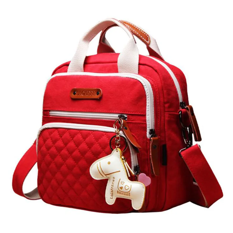 A Multifunction Diaper Bag Backpack Mother Care Hobos Bags Baby Stroller Nappy Bag for Mom Horse Ornaments Maternity Backpacks - Цвет: A