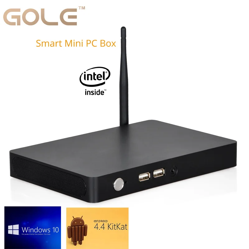Windowns10 и Android 4.4 dual OS TV box 2 ГБ RAM 32 ROM WI-FI bluetooth Intel Z3735F с USB HDMI RJ45 карта micro sd слот для