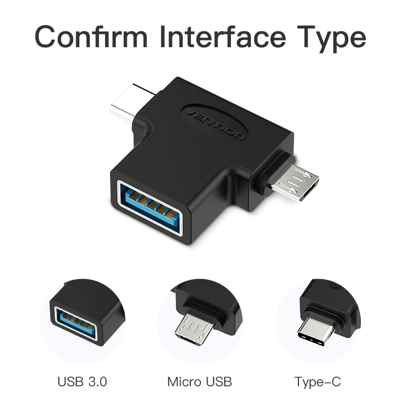 Vention Type C USB адаптер 3 0 OTG кабель 2 в 1 Micro конвертер для Xiaomi One Plus Nexus 6P | Электроника