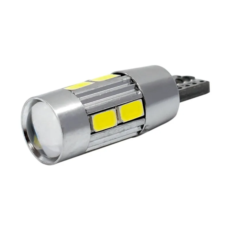 100 шт. W5W CANBUS 10 SMD 5630 Светодиодный свет 501 WY5W 194 ошибок 10SMD 5730 светодиодный светодиодная фара для автомобиля объектив индикатор клиновидный Купол лампы 100X