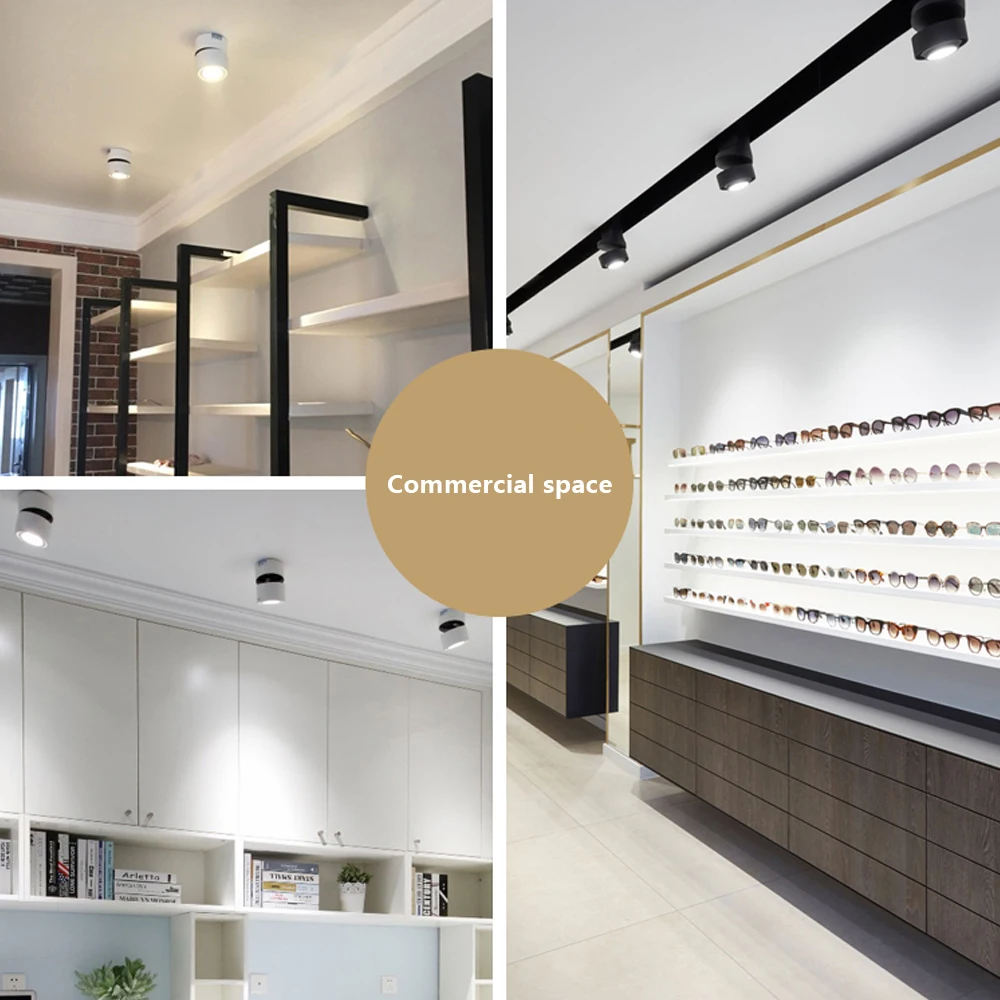 [DBF]360 Rotatable Surface Mount Ceiling Light Light 7W 10W 12W 15W LED Ceiling Spot Light for Indoor Kitchen Living room Decor