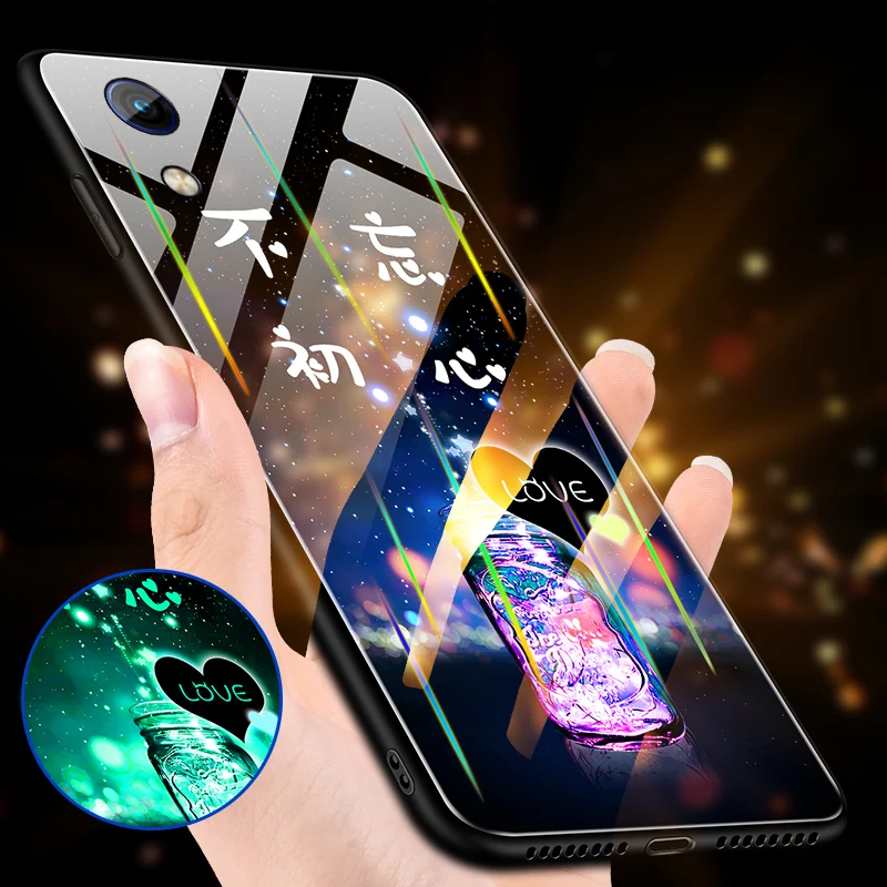 Case for Huawei Honor 8A Y6 Pro 2019 Tempered Glass Luminous Wolf Shockproof Cover |