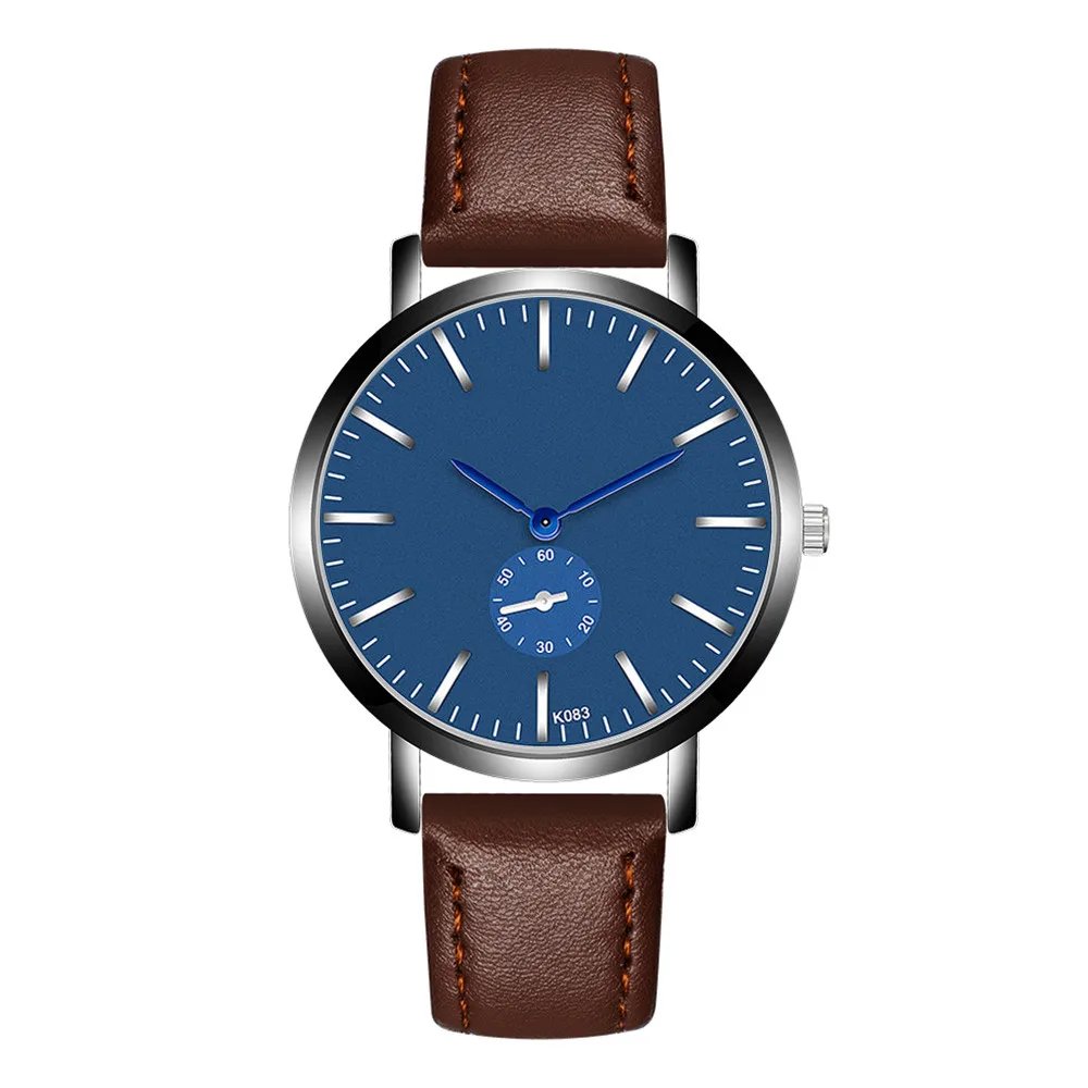 Модные мужские часы спортивные модные наручные часы Montre Homme из натуральной кожи Relojes Hombre кварцевые мужские деловые наручные часы B50