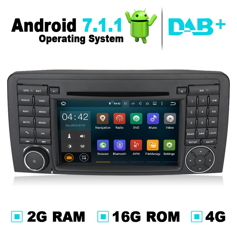 Android 7 1 автомобильный DVD плеер GPS навигационная система стерео медиа Аудио Видео