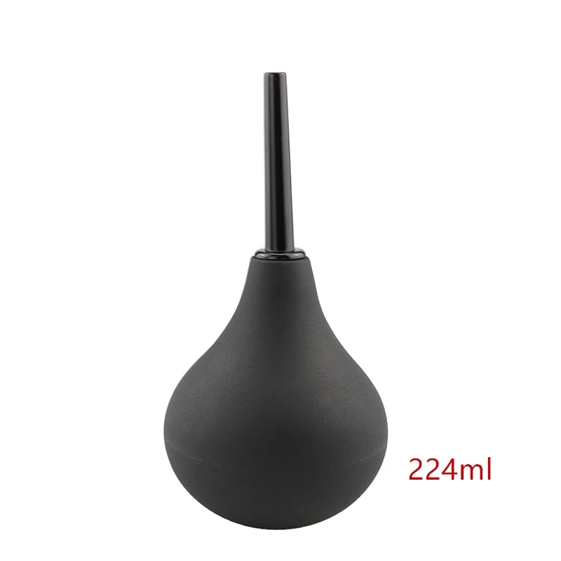 Black 224ml 89/160/224 мл унисекс Анальный Душ силиконовые клизма вагинальный клизма ректальные шприц прямой вагинального очиститель аксессуары для биде - Цвет: Black 224ml