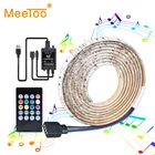 DC5V USB RGB Светодиодная лента Набор SMD 2835 музыкальный контроллер звуковой датчик светодиодный светильник гибкая лента Светодиодная лента компьютерная ТВ ПОДСВЕТКА светильник
