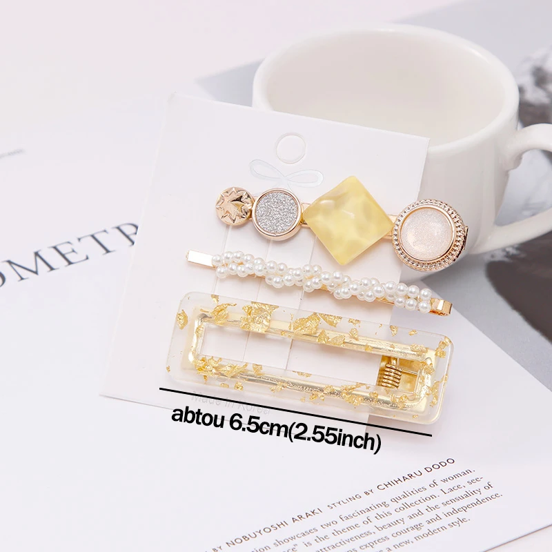 Заколки для волос женские из Разноцветный жемчуг ацетата 1 комплект |