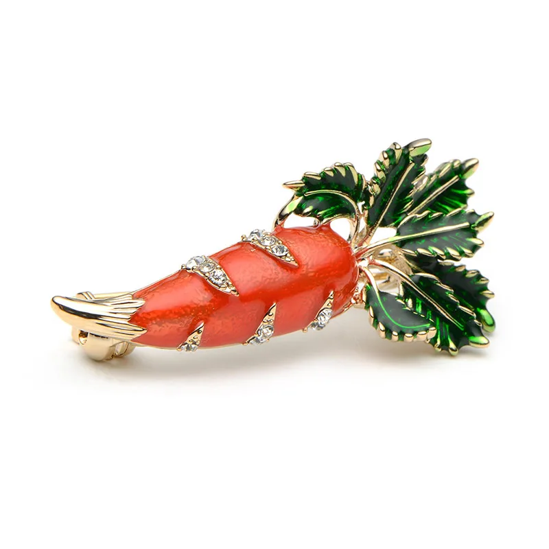 Эмалированная Женская и мужская брошь Морковка из сплава|scarf pin|brooch pinspins women |