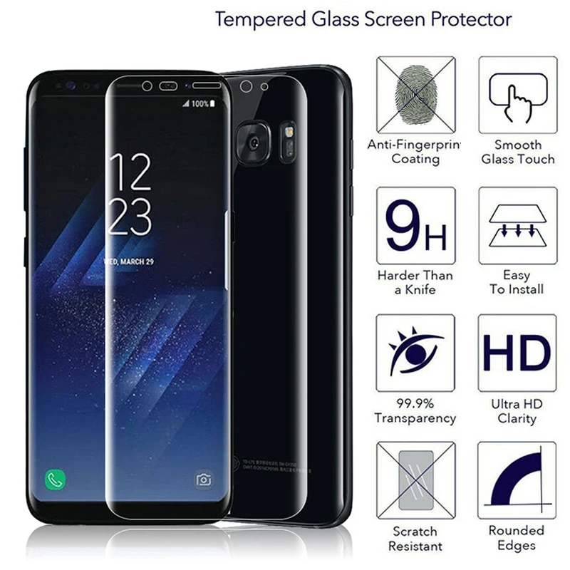 Для samsung Galaxy S8 Стекло Защитный Мягкий Полный Изогнутые Экран Защитная пленка для