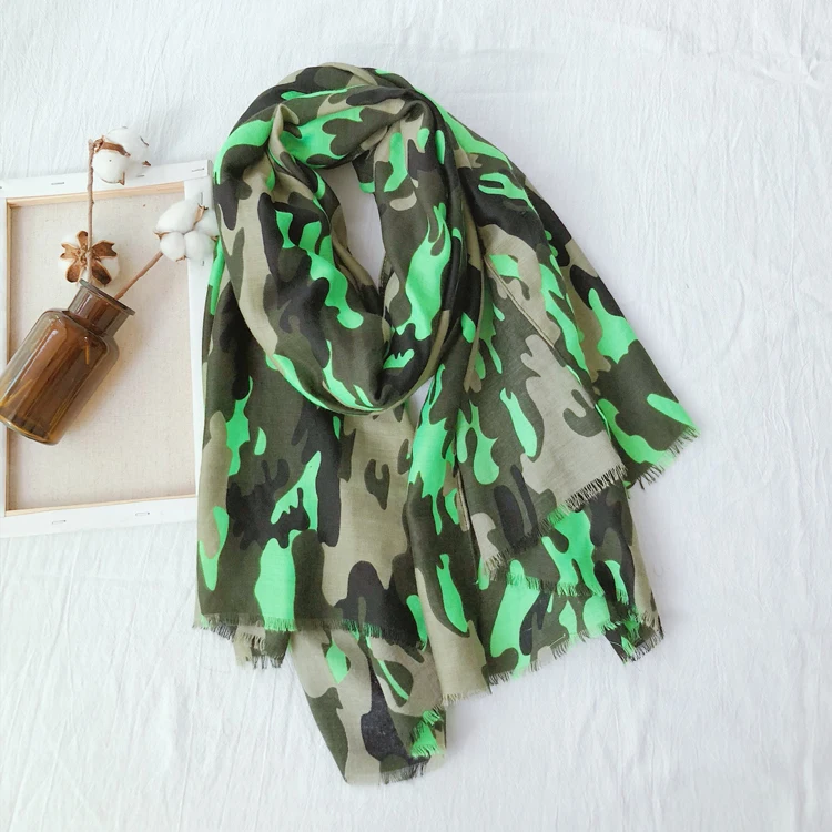 2019 Fashion Cotton Camo Print Fringe Scarves Shawls Long Camouflage Wrap Scarf Hijab Muffler 2 Color Free Shipping |