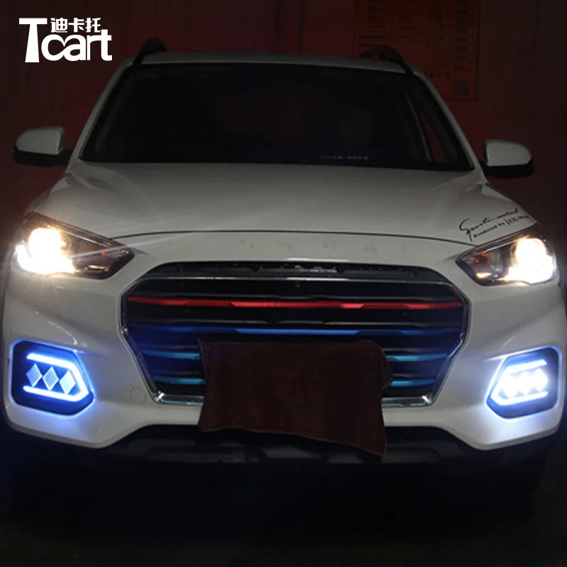 Tcart светодиодные противотуманные фары светильник для Hyundai ix35 2017 2018 монитор