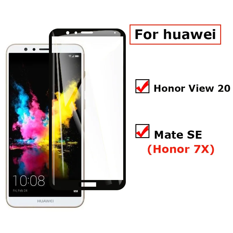 Полное покрытие Защитное стекло для Huawei Honor View 20 Защитная пленка экрана Tremp Mate SE