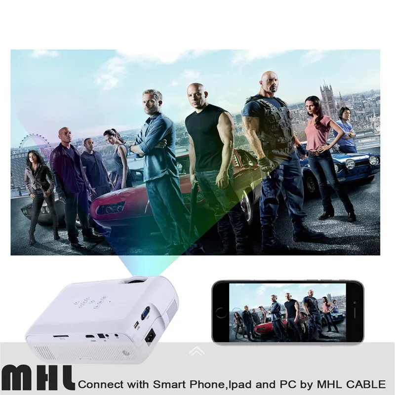 HIPERDEAL U80 EU 1000 люмен 1080P Мультимедийный Мини Портативный HD светодиодный проектор Микро домашний кинотеатр проектор мини-проектор Apr19