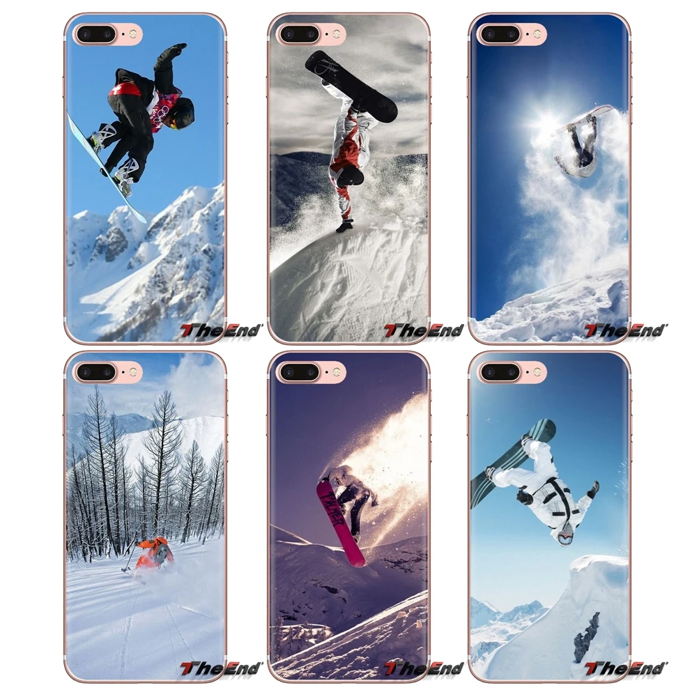 TPU Transparent Shell Case Snow Or Die Ski Snowboard Sport For iPod Touch Apple iPhone 4 4S 5 5S SE 5C 6 6S 7 8 X XR XS Plus MAX |