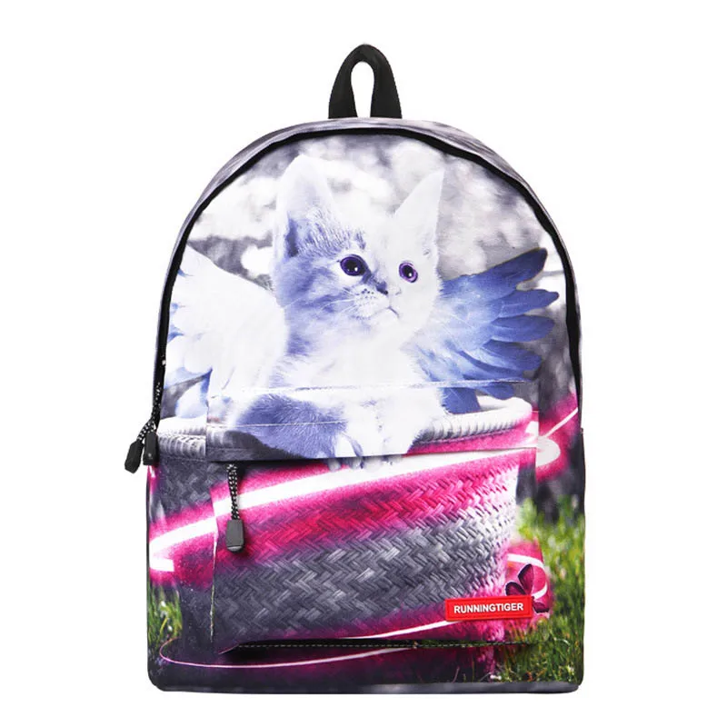 3D Animal Printed Laptop Backpack for Teenage Girls & Boys Women School Bags for College Students