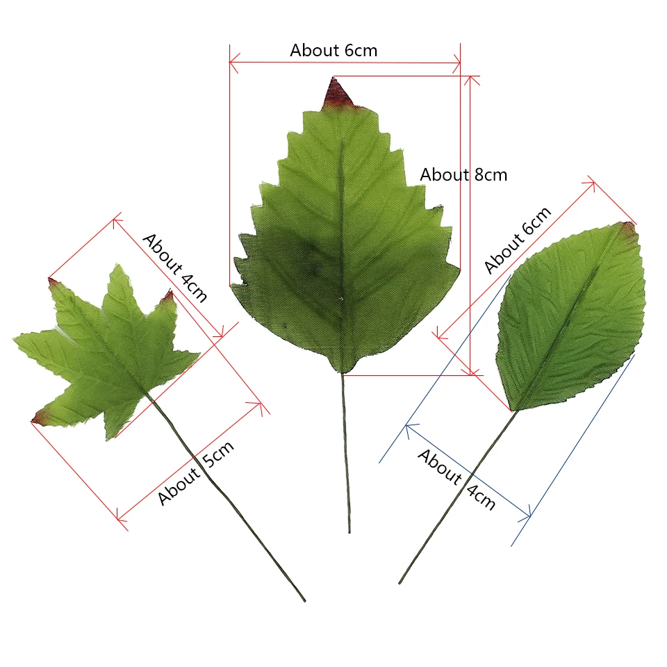 Искусственный цветок 12 шт. шелковые зеленые листья вечерние украшения для