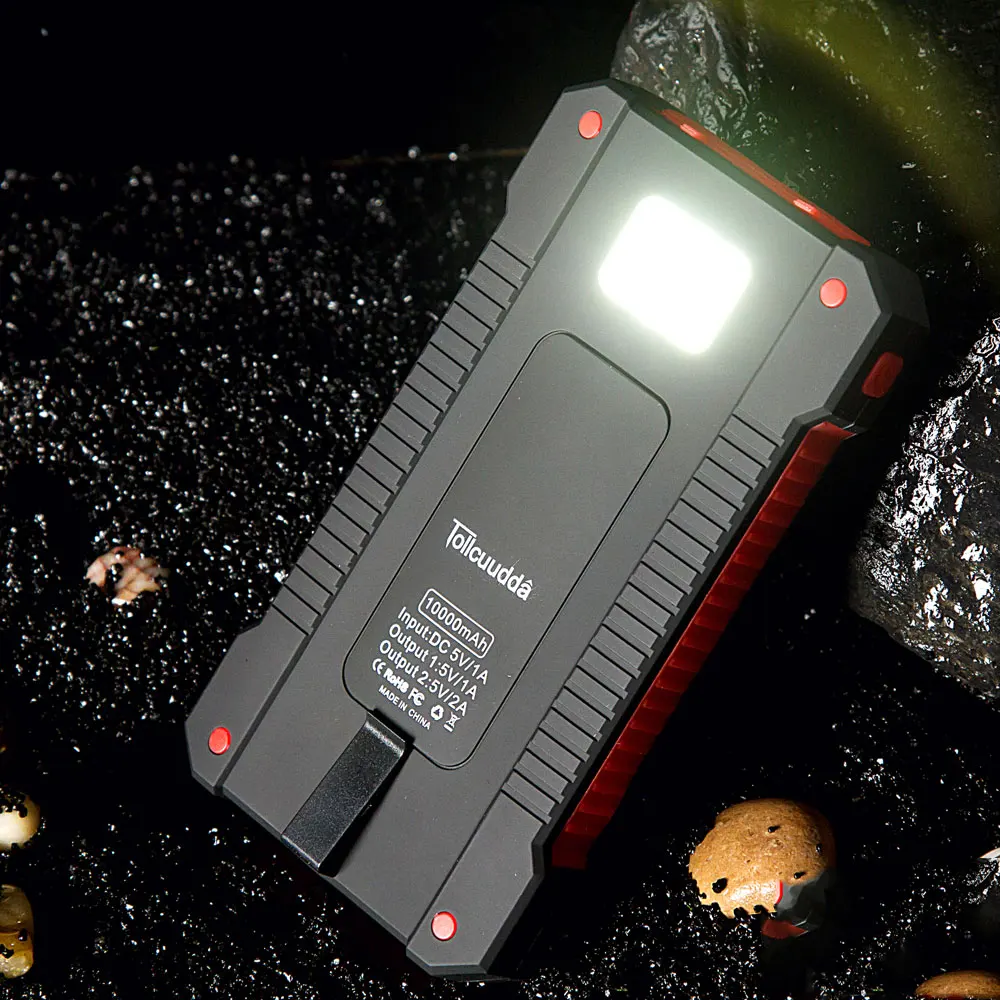 10000mAh Солнечное Мощность банк Портативный Панели солнечные Зарядное устройство