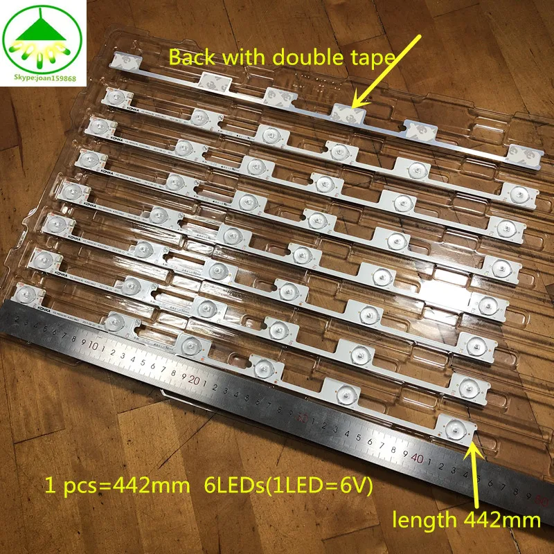 Новинка 100% Светодиодная лента 20 шт./лот подсветка для KONKA KDL48JT618A KDL48SS618U 35018539 35018540 6