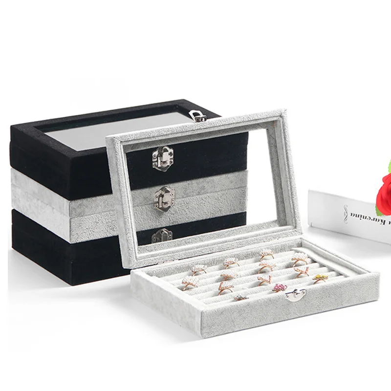 Хит продаж модная Высококачественная бархатная квадратная коробка для