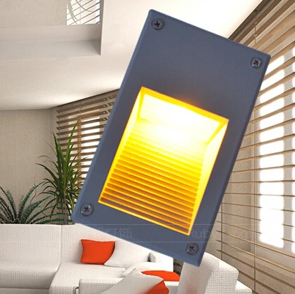 Бесплатная доставка 9 Вт Светодиодная угловая лампа утопленная для лестницы и