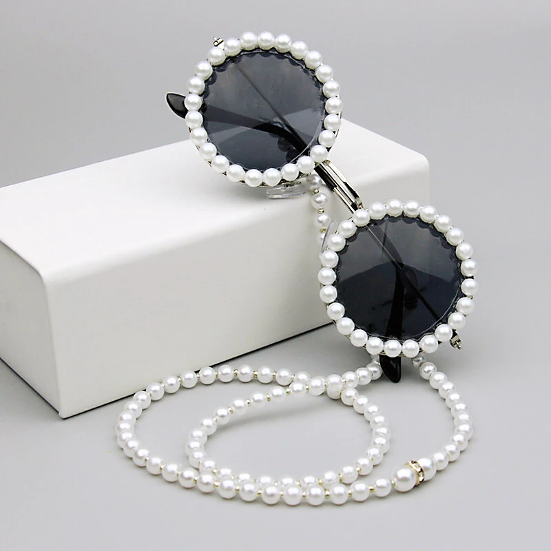 Солнцезащитные очки для чтения цепочка очков с жемчужинами держатель шнура