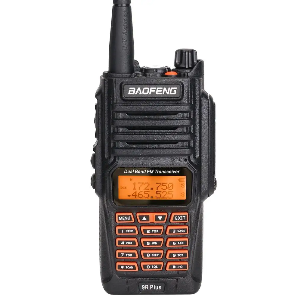 Baofeng UV-9R Plus портативная рация 8 Вт 2800 мАч Двухдиапазонная IP67 водонепроницаемая двухсторонняя радио hf трансивер UV 9R кемпинг - Цвет: A radio