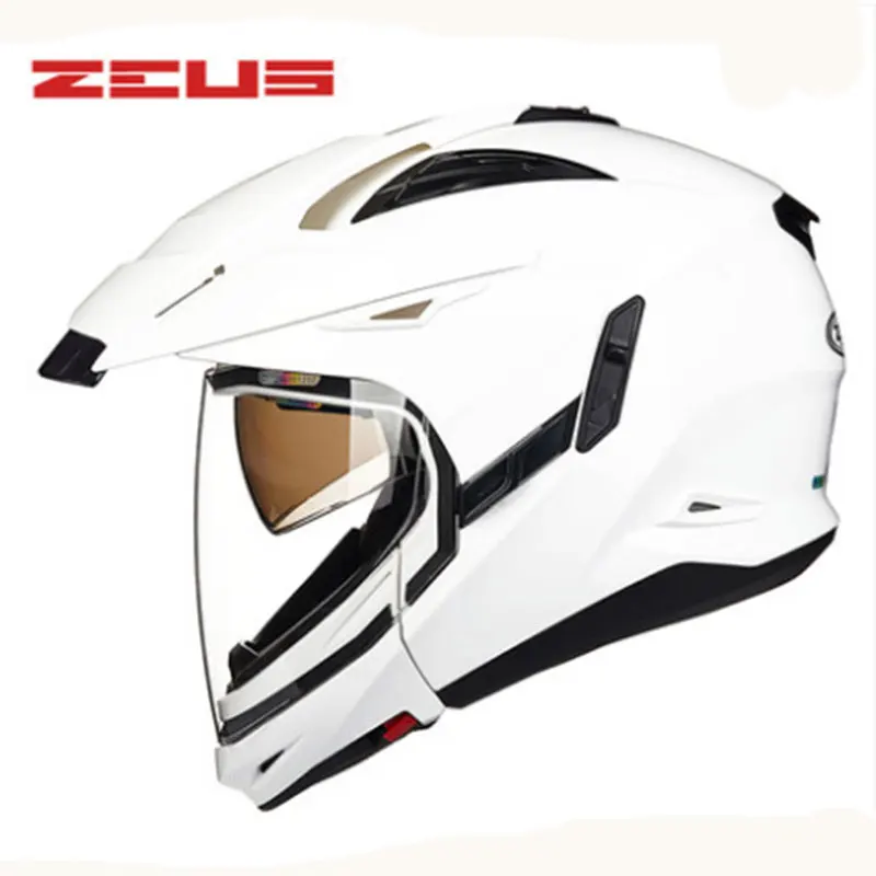 Модульный мотоциклетный шлем ZEUS 613B новый защитный с 2 линзами высокого качества