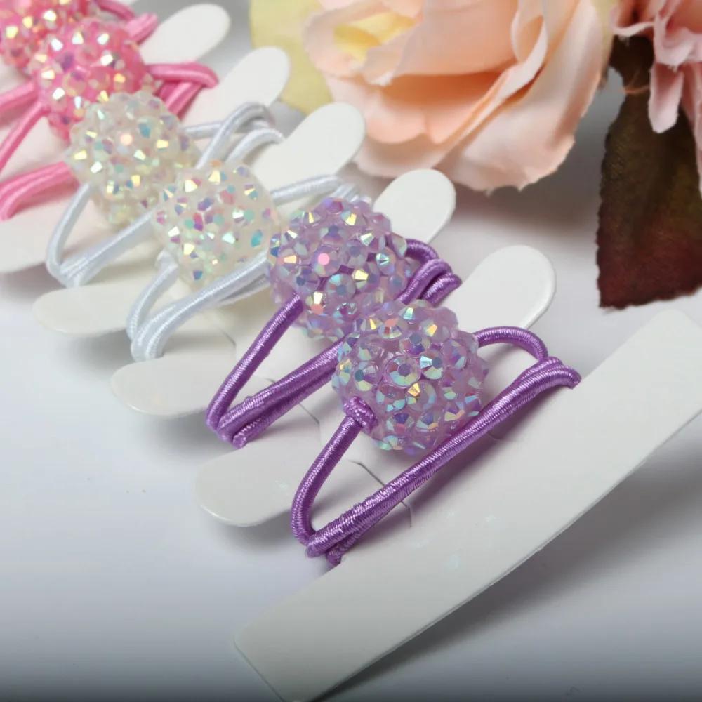 

Drill Ball Student color Beads Hair Rope Girls Hair Accessories Scrunchie Ponytail Elastic Hair Band Hair Tie