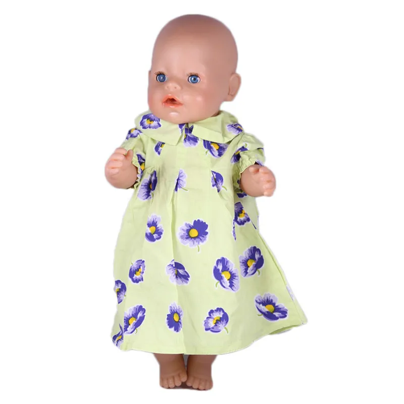 Одежда для кукол зеленое платье + брюки размер 43 см подарок на день рождения детей