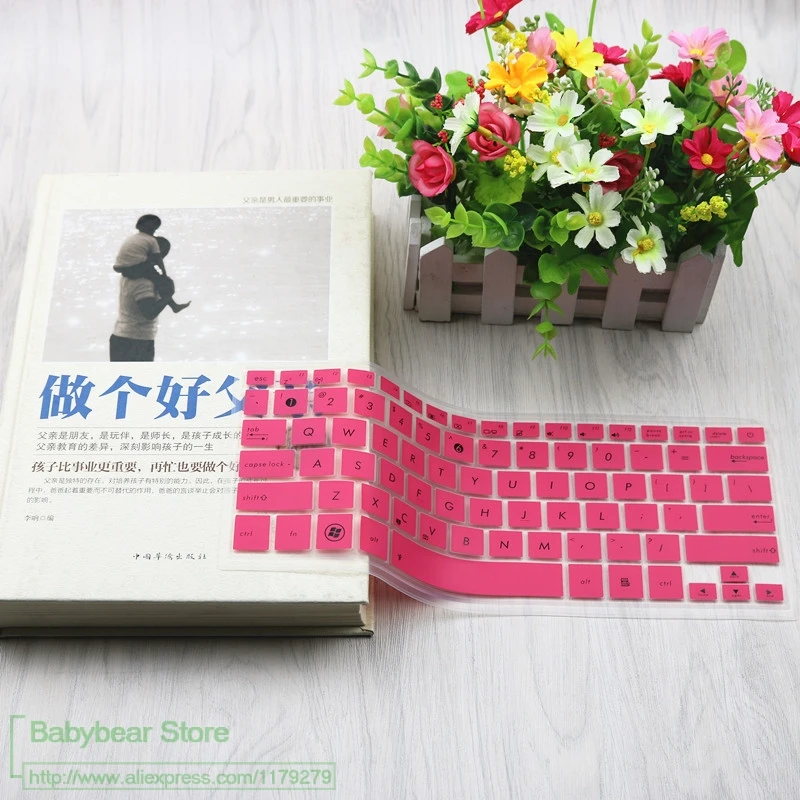pink 14 дюймов чехол для клавиатуры ноутбука протектор кожи для ASUS ZenBook UX430UA UX430/VivoBook флип TP401CA ультратонкий ноутбук 14'' - Цвет: pink