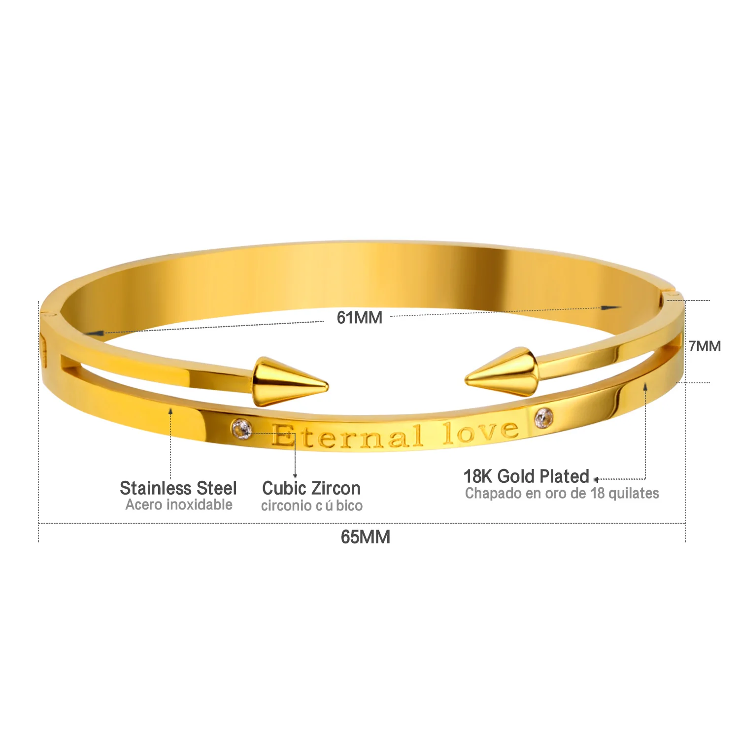 LUXUSTEEL стрелы дизайн и вечная любовь модный браслет из нержавеющей стали