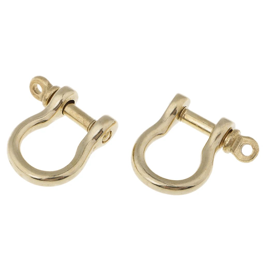 2Pcs Brass D-Rings Screw Horseshoe Buckle Ring Leathercraft Purse Belt Loop | Дом и сад