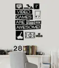 Декоративная наклейка s Beauty салонная Наклейка на стену для видеоигровой консоли, молодежная Настенная Наклейка для мальчиков, наклейка для комнаты LX269