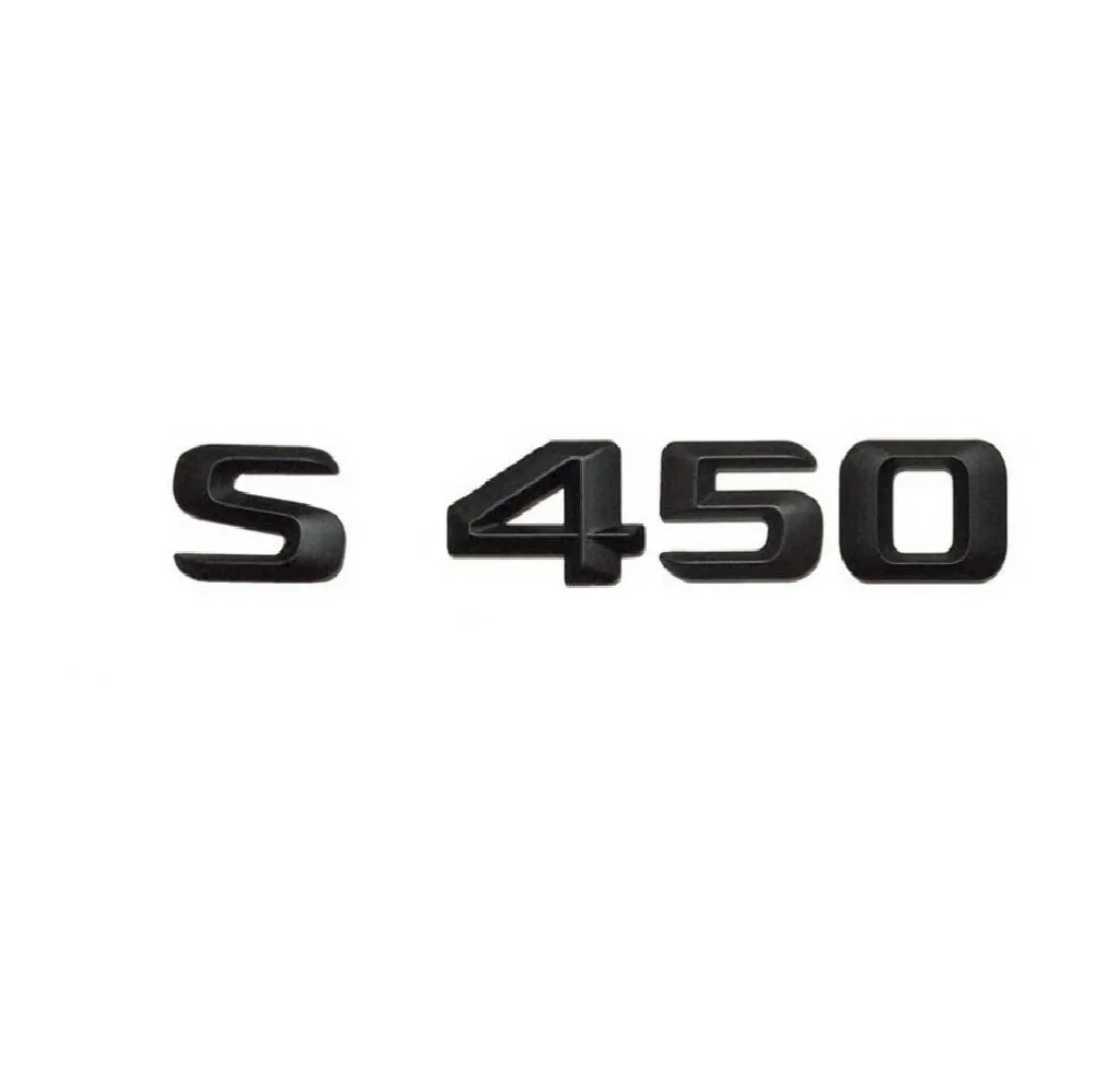 

Матовый черный "S 450" Автомобильный багажник, задние буквенные цифры, знак, эмблема, наклейка для Mercedes Benz S Class S450
