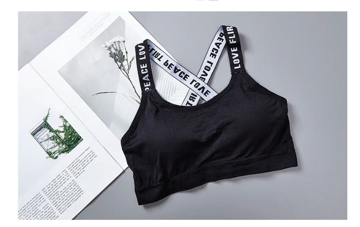 Women Sports Bra Top Black Padded Yoga Fitness Tank Woman Sport Push Up | Спорт и развлечения