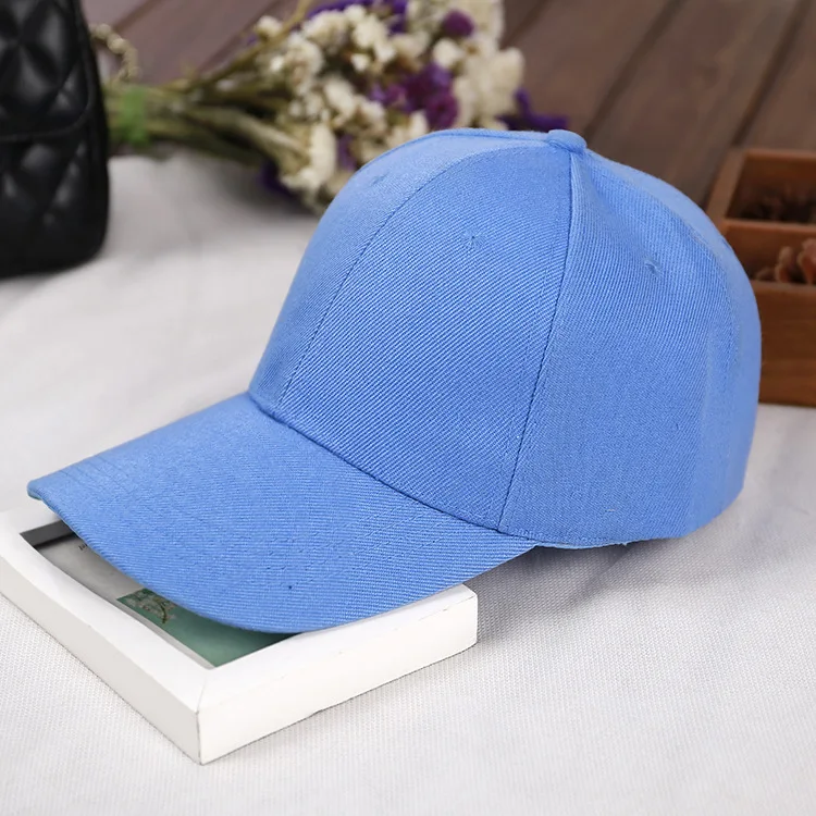 LightBlue Бейсболка для мужчин и женщин, одноцветная модная Регулируемая Кепка s, модные аксессуары для улицы - Цвет: LightBlue